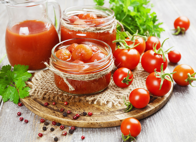 консервовані помідори чері в томатному соку без стерилізації