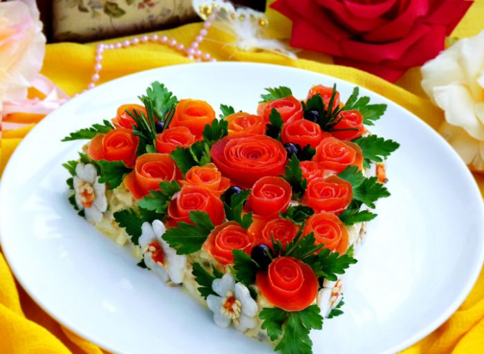 салат “трояндовий блюз”