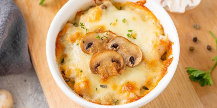 Сирно-вершкова грибна запіканка — рецепт